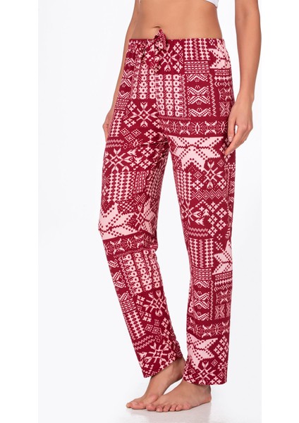 Kadın Süet Kış Desenli Pijama Tek Alt fırsatları