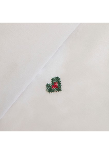 Amour Mio %100 Pamuk Çift Kişilik Nakışlı Nevresim Takımı Beyaz fiyatları