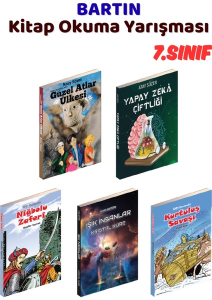 Bartın Kitap Okuma Yarışması 7.sınıf Kitapları, 5 Kitap Set, 7.sınıf Masal Öykü