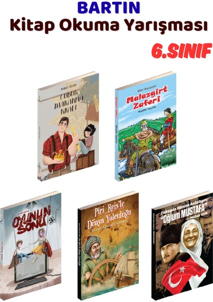 Bartın Kitap Okuma Yarışması 6.sınıf Kitapları, 5 Kitap Set, 6.sınıf Masal Öykü