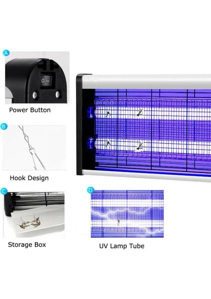 Elektrikli Sivrisinek Yok Edici Sinek Öldürücü Büyük Boy Hem Gece Lambası Hem Haşere Büyük Boy