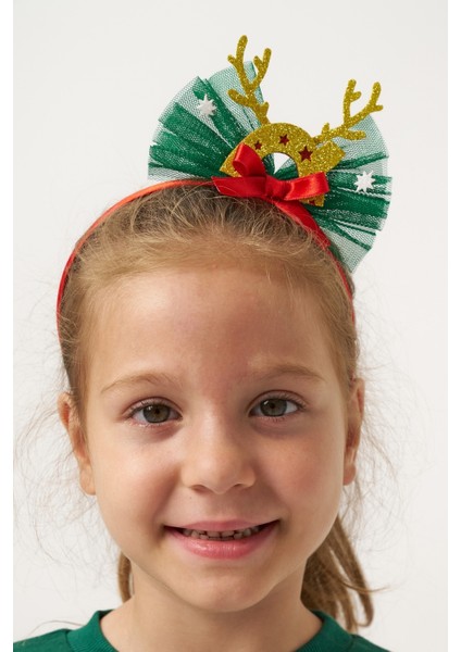 Yeşil Joy Baskılı Tül Etekli Kız Çocuk Elbise - Fragile