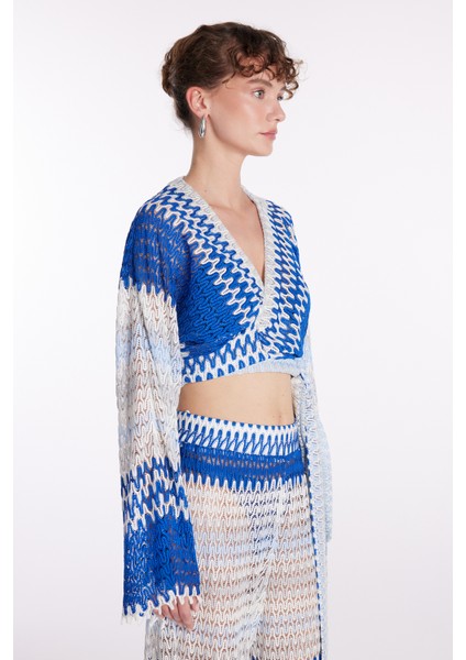 Bağlama Detaylı Bluz Mavi 11544060000 modelleri