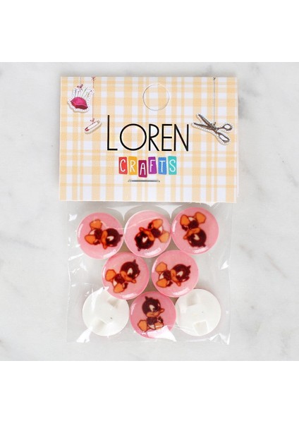 Loren Crafts 8'li Ördek Düğme - 1208