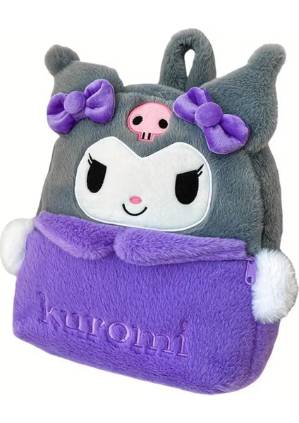 Kuromi Figürlü Peluş Sırt Çantası AD591