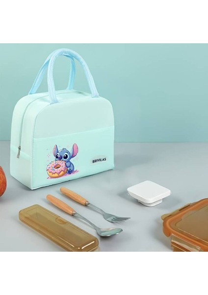 Beslenme Çantası Stitch Donut Figürlü Izoleli Sıcak Soğuk Koruma Hafif (22*18CM) AD55378