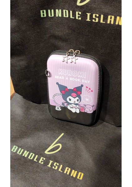 Çocuk Omuz Çantası Plastik Kaplama Kuromi Figürlü