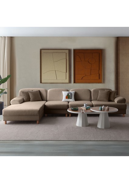 Aries Yataklı Sandıklı Piyonlu Köşe Takımı Kahverengi Sol Köşe fırsatları