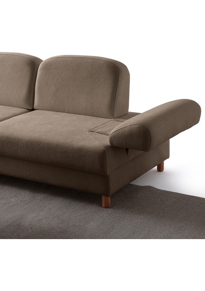 Aries Yataklı Sandıklı Piyonlu Köşe Takımı Kahverengi Sol Köşe