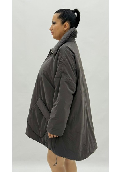 Büyük Beden Çift Taraflı Oversize Kadın Şişme Mont modelleri