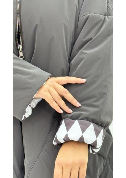 Büyük Beden Çift Taraflı Oversize Kadın Şişme Mont indirimleri