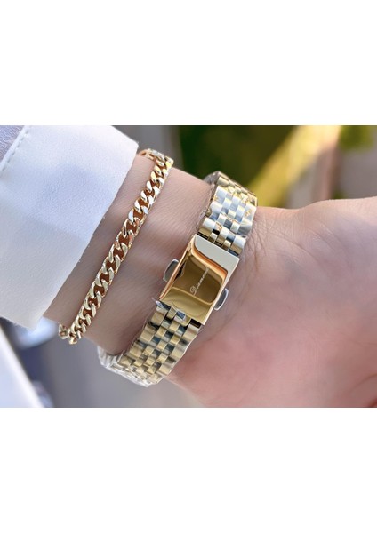 Pırlanta Taşlı Çelik Kordon 3 Atm Suya Dayanıklı Özel Tasarım Kadın Kol Saat+Bileklik VS.BLKT.0358 modelleri