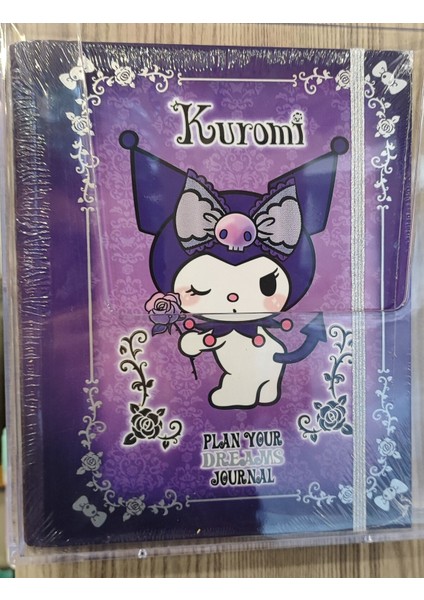 Kuromi Hello Kitty Sert Kapak Içten Spiralli Journal Çok Amaçlı Defter ( 24CM * 17 cm )