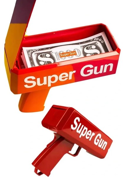 Çocuklara Özel Eğlenceli Para Saçma Makinası Parti Oyuncağı Kırmızı fırsatları