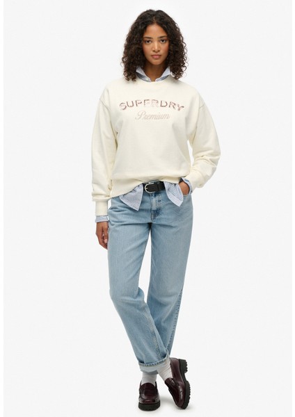 Beyaz Kadın Sweatshırt W2012455A