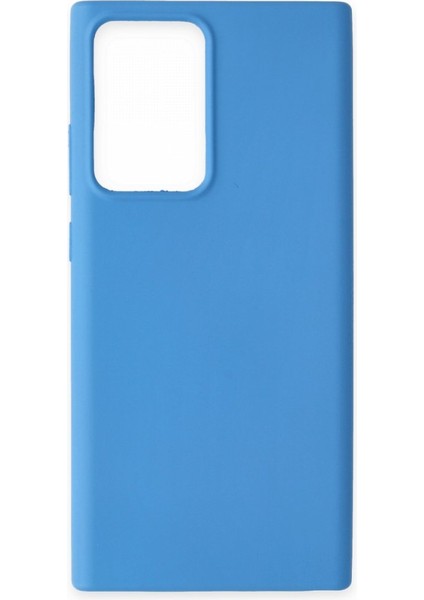Samsung Galaxy Note 20 Ultra Kılıf Içi Kadife Kaplı Nano Silikon Kapak - Mavi