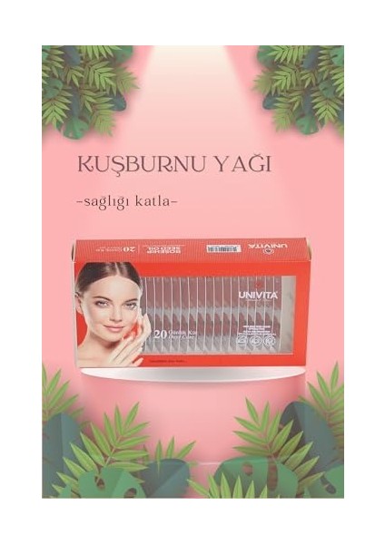 Unıvıta %100 Doğal Katkısız Kuşburnu Çekirdeği Yağı - 20 Günlük Bakım Kürü - 60 ml (3ml x 20) modelleri