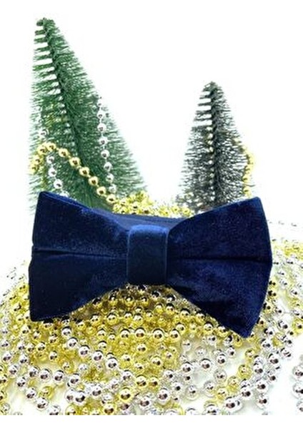 La Pescara Lacivert Kadife Papyon Şık Tasarım 6 cm x 12 cm Erkekler İçin Özel fiyatları