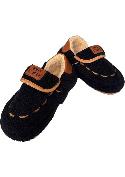 Pofuduk Ses Yapmaz Eva Taban Kadın Panduf Siyah