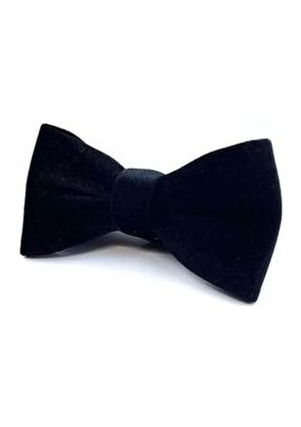 Siyah Kadife Papyon Şık Tasarım Kadınlar İçin Özel Günlerde Kullanım