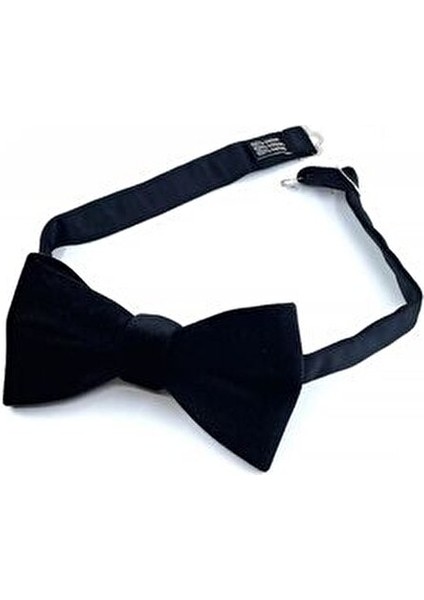 Siyah Kadife Papyon Şık Tasarım Kadınlar İçin Özel Günlerde Kullanım