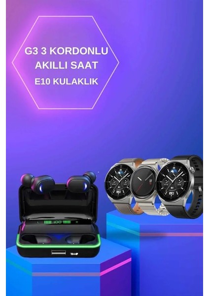 Yeni Nesil Akıllı Saat ve Bluetooth Kulaklık Titreşim Bildirimleri Uyku Takibi