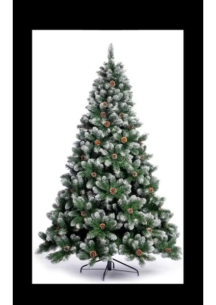 Premium Luxury Series Yılbaşı Çam Ağacı 210 cm Zengin Dallı Demir Ayaklı (Hediyeli)