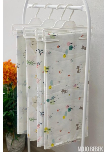 Animals Müslin Örtü 4265 Beyaz