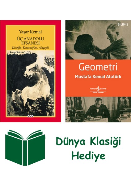 Üç Anadolu Efsanesi + Geometri + Dünya Klasiği Hediye