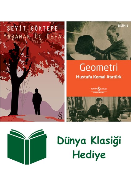 Yaşamak Üç Defa + Geometri + Dünya Klasiği Hediye