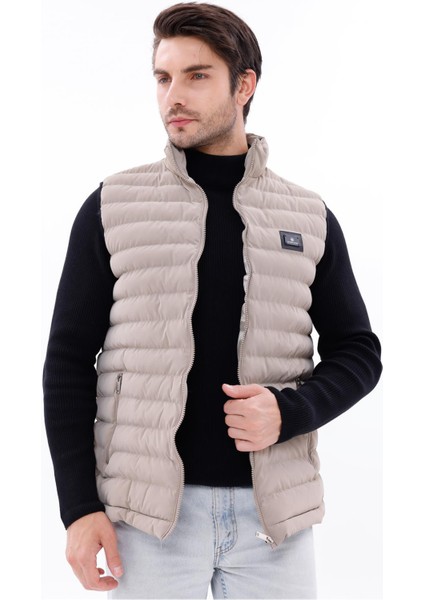 Erkek Nova Kumaş Şişme Yelek Hafif Dolgulu Fermuarlı Cepli Su Itici Rahat Kalıp fiyatları