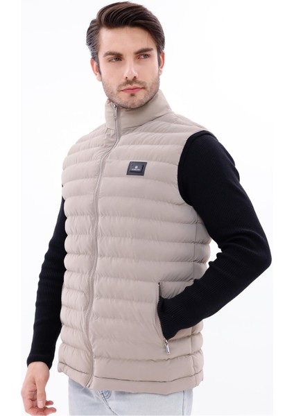 Erkek Nova Kumaş Şişme Yelek Hafif Dolgulu Fermuarlı Cepli Su Itici Rahat Kalıp indirimleri