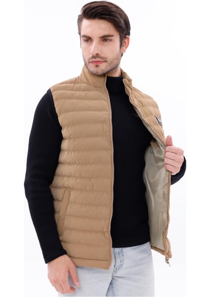 Erkek Nova Kumaş Şişme Yelek Hafif Dolgulu Fermuarlı Cepli Su Itici Rahat Kalıp fırsatları