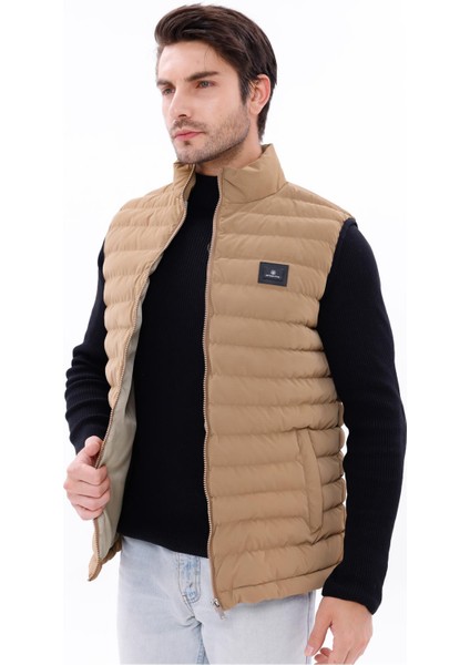 Erkek Nova Kumaş Şişme Yelek Hafif Dolgulu Fermuarlı Cepli Su Itici Rahat Kalıp indirimleri