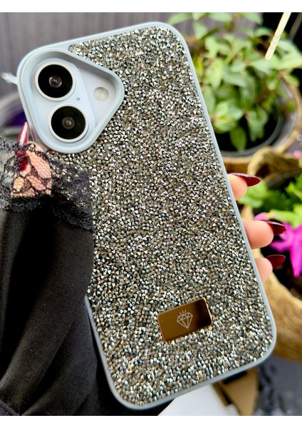 Iphone 17 Uyumlu Elmas Tasarımlı Taşlı Işıltılı Parlak Pırlanta Kılıf