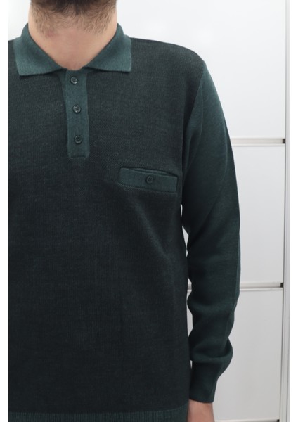 Fistan Store Erkek Düz Klasik Kesim Rahat Kalıp Polo Yaka Tek Cepli Kışlık Yünlü Kazak fiyatları