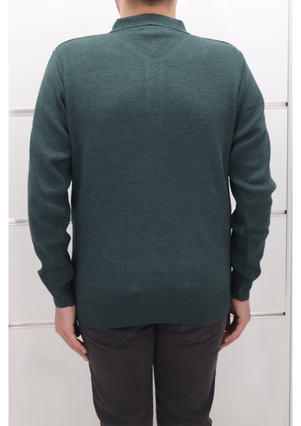 Fistan Store Erkek Düz Klasik Kesim Rahat Kalıp Polo Yaka Tek Cepli Kışlık Yünlü Kazak modelleri