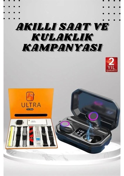 Yeni Nesil Akıllı Saat ve Bluetooth Kulaklık Kampanyası Dijital Göstergeli Powerbankli fiyatları