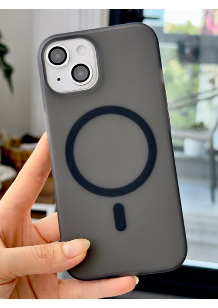 Iphone 14 Plus ve 15 Plus Gerçek Magsafe Özellikli Parmak Izi Bırakmaz Mat Şeffaf Kılıf