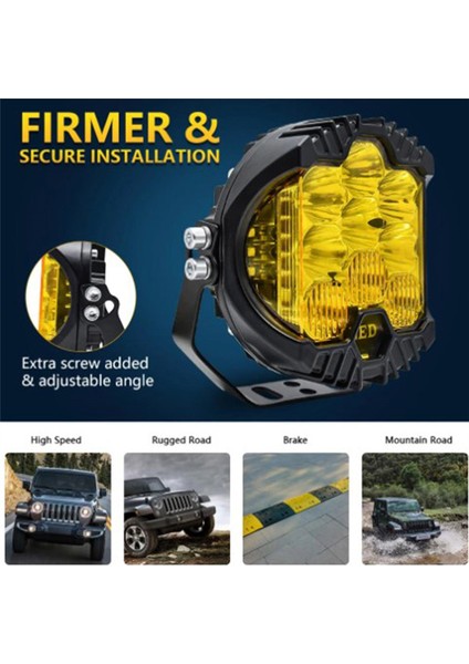 Arazi Araba Işığı Üçlü Işıklı Çalışma Işığı Far Spot Beyaz (Yurt Dışından) fiyatları