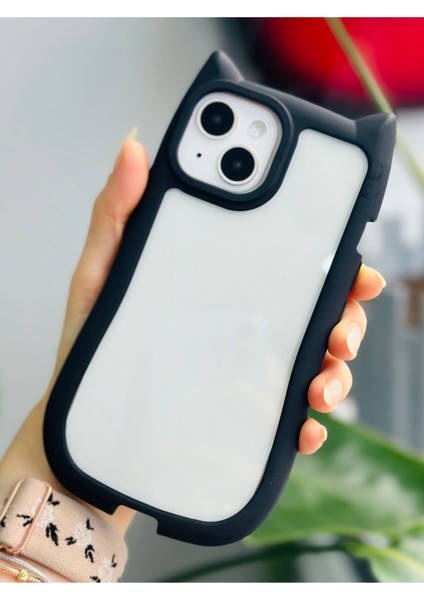 Apple Iphone 13 - 14 ve 15 Uyumlu Kenarı Siyah Renkli Darbe Önleyici Şeffaf Silikon Kılıf modelleri