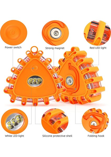 3 Paket LED Yol Flaşları Acil Durum Işıkları Üçgen (Yurt Dışından) modelleri