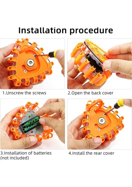 3 Paket LED Yol Flaşları Acil Durum Işıkları Üçgen (Yurt Dışından) fırsatları