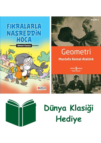 Fıkralarla Nasreddin Hoca + Geometri + Dünya Klasiği Hediye