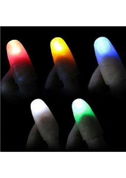 LED Işıklı Renkli Sihirli Parmak Işıklı Parmak Şaka Parmak 1 Adet - Lisinya modelleri