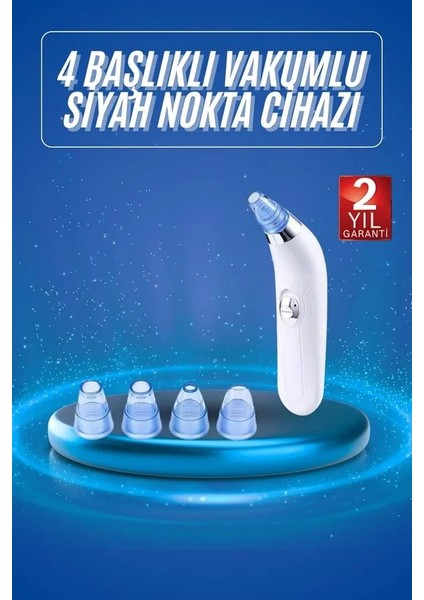 Vakumlu Siyah Nokta ve Yüz Temizleme Cihazı 4 Başlıklı fiyatları