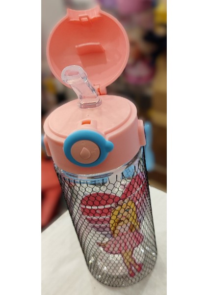 Kız Çocuk Taşıma Kulplu Plastik Matara Pipetli 400 ml fiyatları