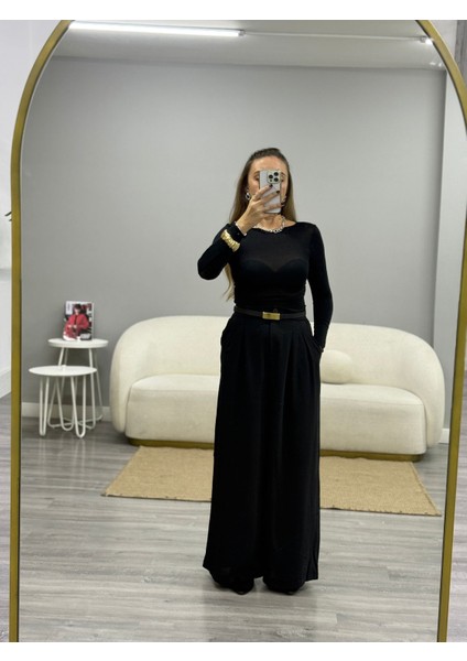 Yüksek Bel Pile Detaylı Pantolon fiyatları