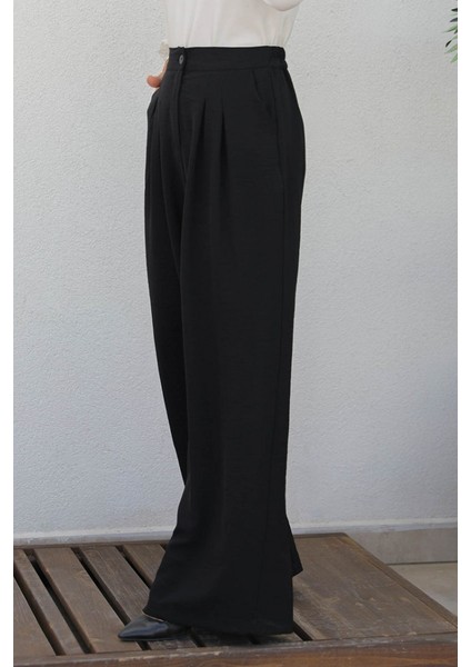 Yüksek Bel Pile Detaylı Pantolon indirimleri