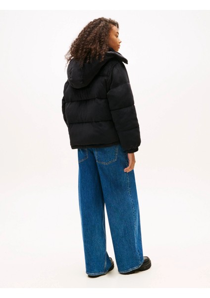 Tjw Kapitone Kadife Şişme Kadın Siyah Ceket DW0DW21668BDS modelleri